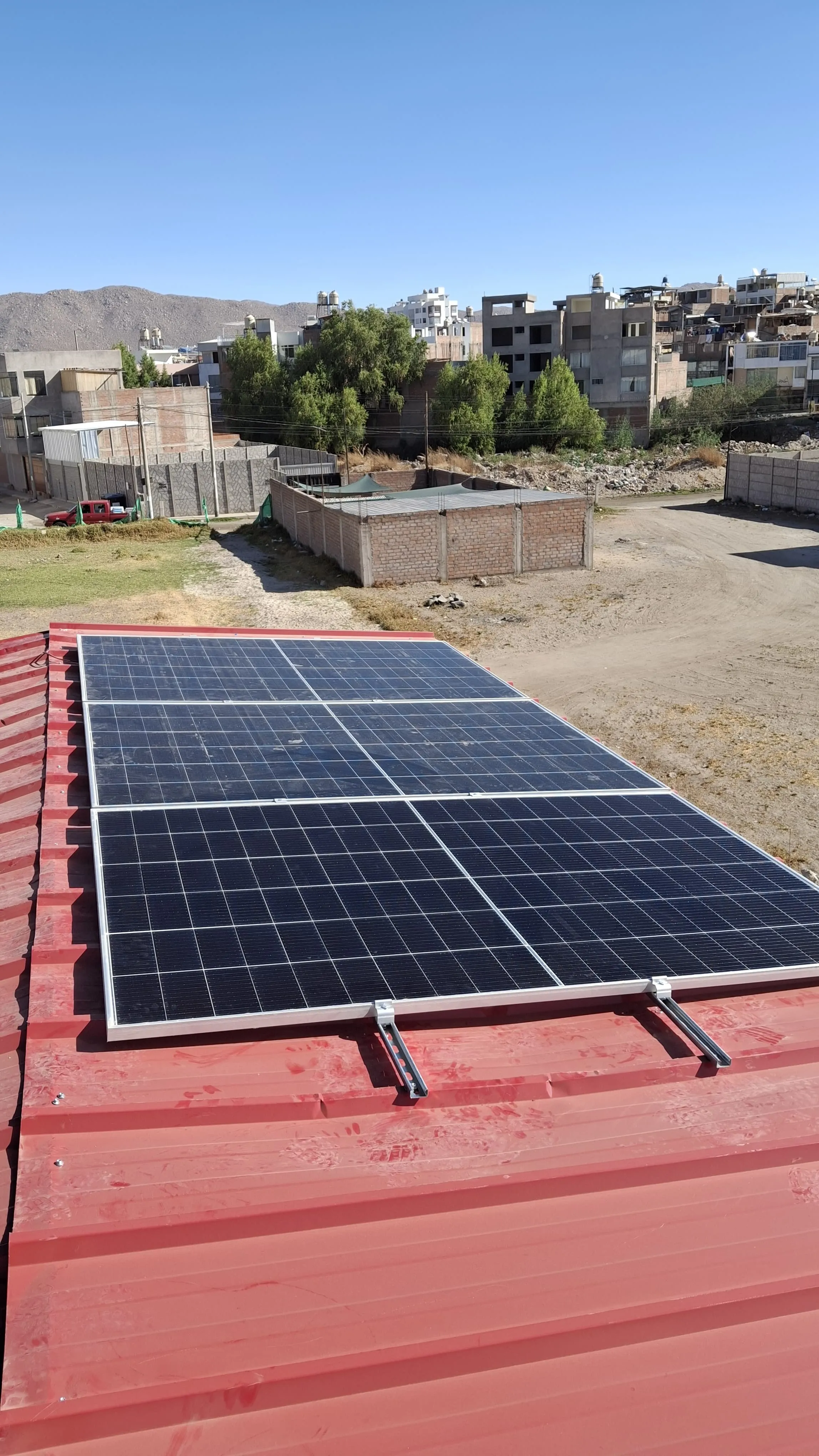 Sistema solar en funcionamiento